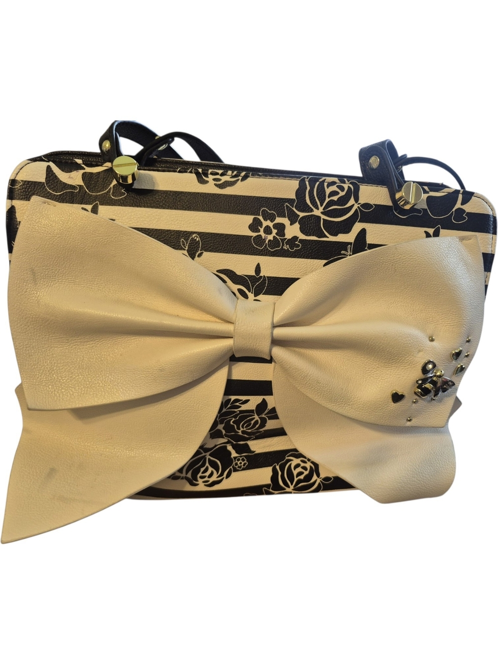 Betsey Johnson Floral Bumble Bee Tote